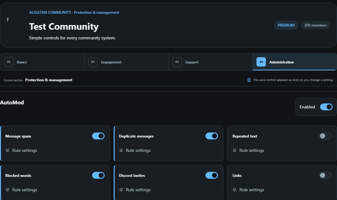 Community dashboard: Clear rules. A calmer community.